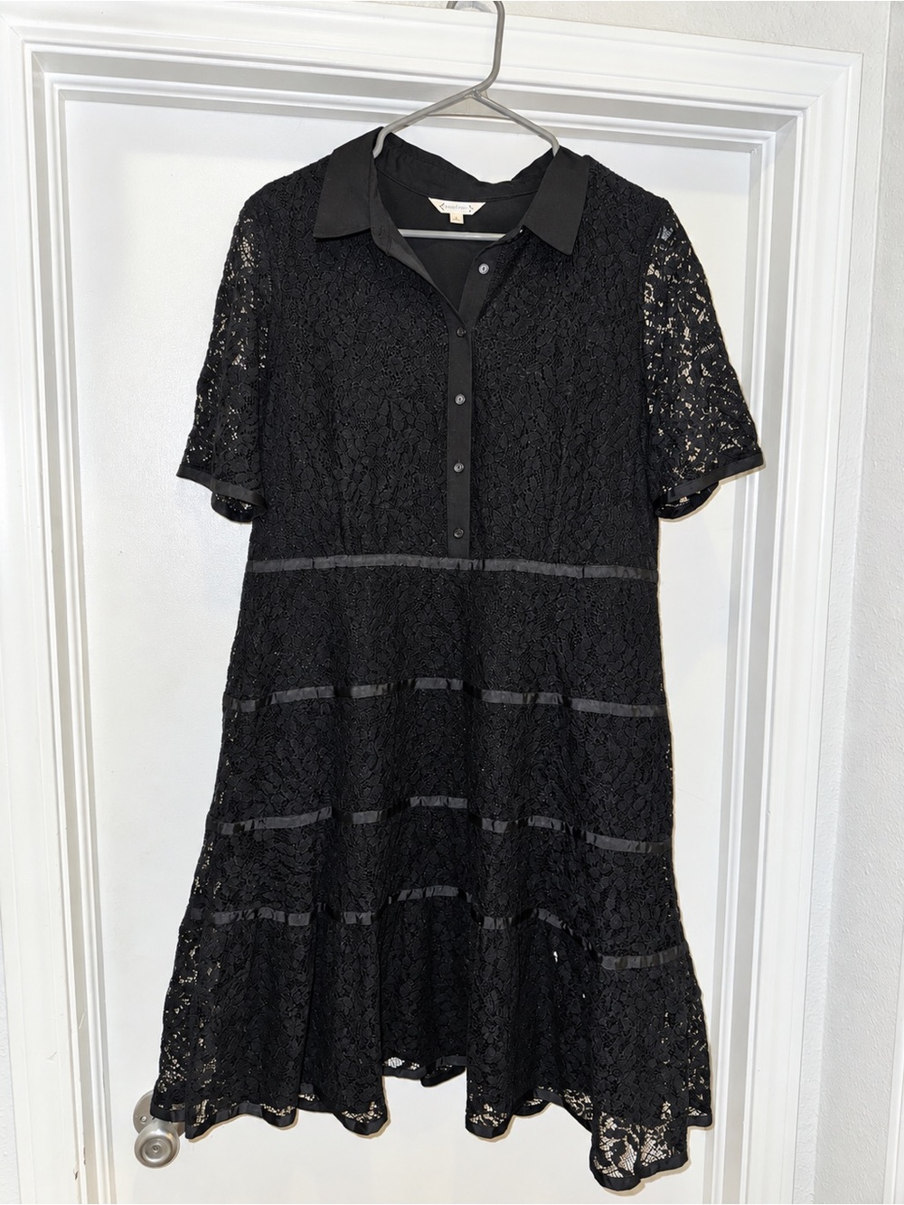 Nanette Lepore Black Lace Polo Dress